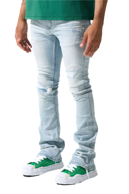 SERENEDE| MEN'S "AZUL" STACKED JEANS