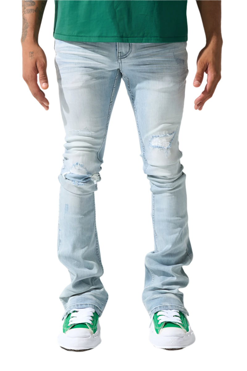 SERENEDE| MEN'S "AZUL" STACKED JEANS