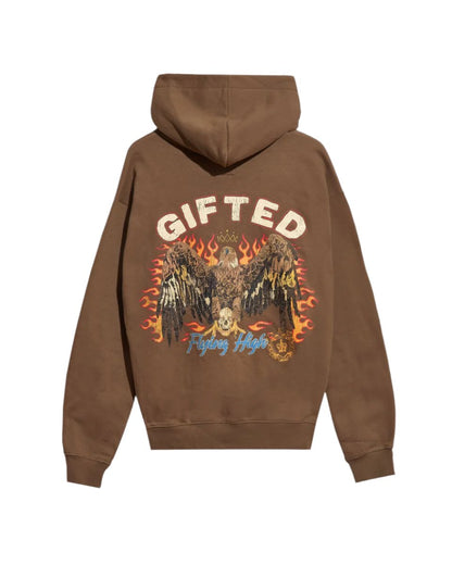 GFTD| FLYING HIGH BROWN HOODIE