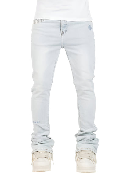 GUAPI| BASICS AQUA BLUE STACKED DENIM