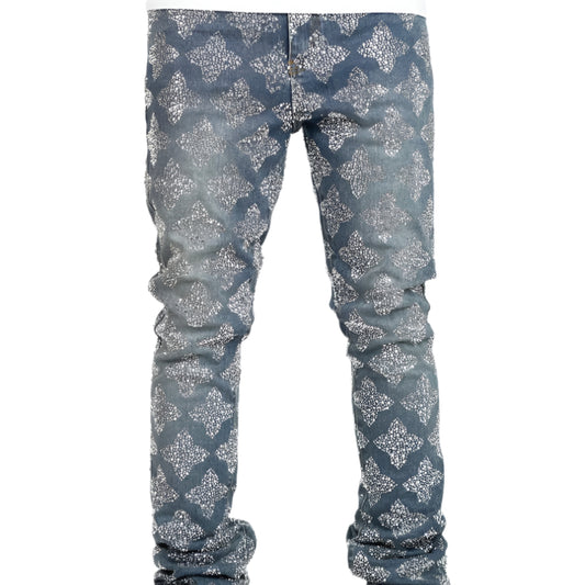 GUAPI| VINTAGE EMBELLISHED BLUE DENIM