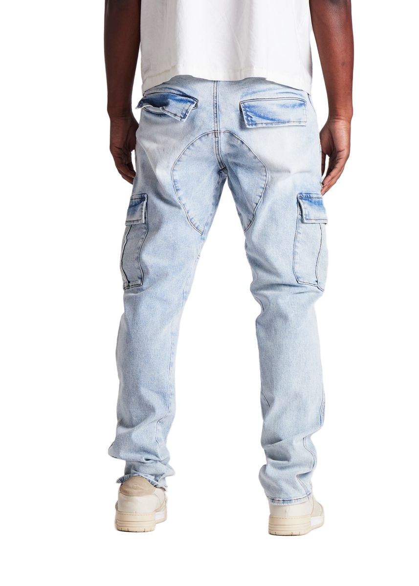 CRYSP DENIM| CADES BLUE CARGO JEAN