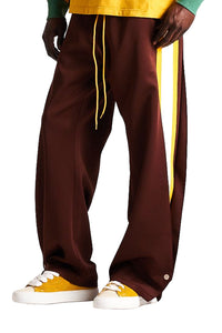 DSM| STRIPED SNAP PANT BROWN/YELLOW