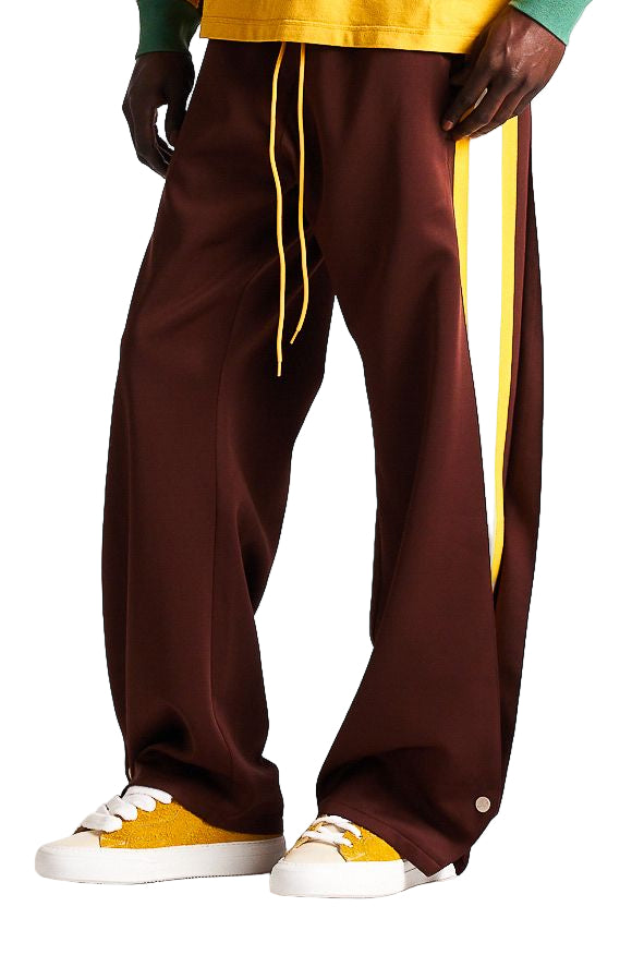 DSM| STRIPED SNAP PANT BROWN/YELLOW