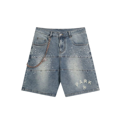 HYDE PARK| STUDDED VELOCITY DENIM SHORTS