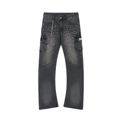 HYDE PARK| STUDDED FLARE JEANS