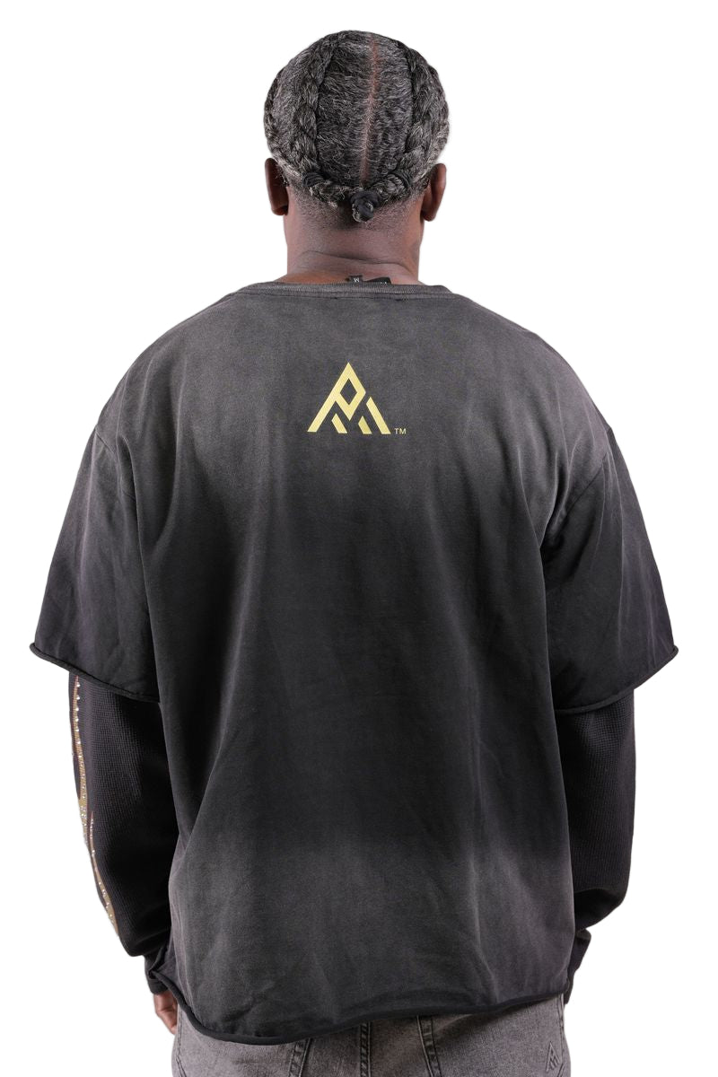 PAPER MONEY| 247 LAYERED SHIRT WHITE/BLACK