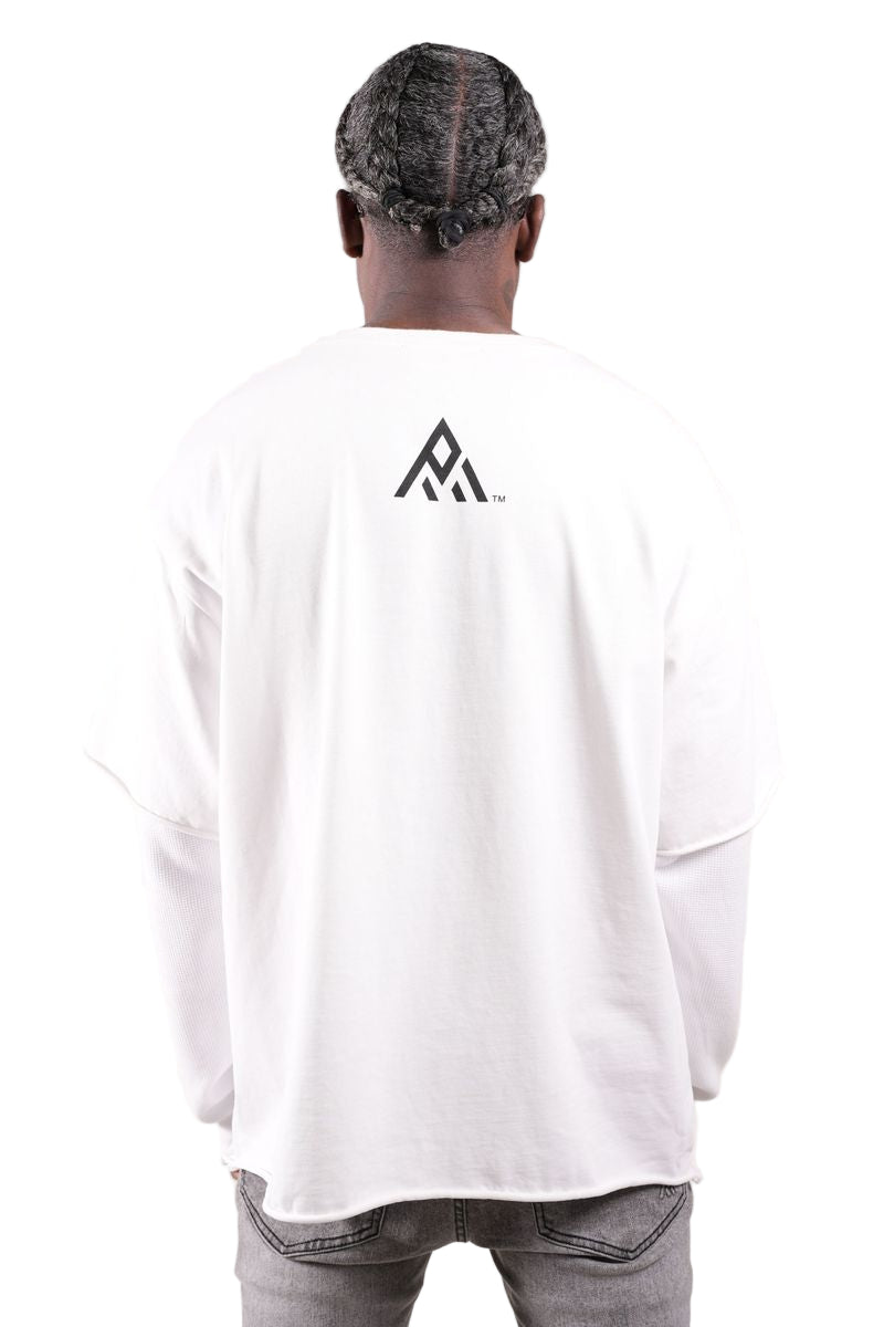 PAPER MONEY| 247 LAYERED SHIRT WHITE/BLACK