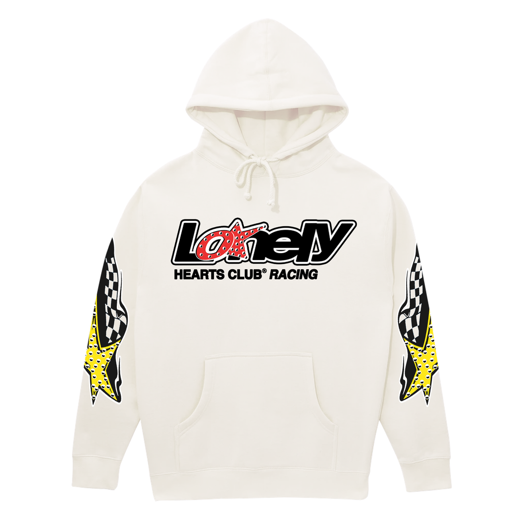 LONELY HEARTS CLUB| RACING PREMIUM RHINESTONE HOODIE