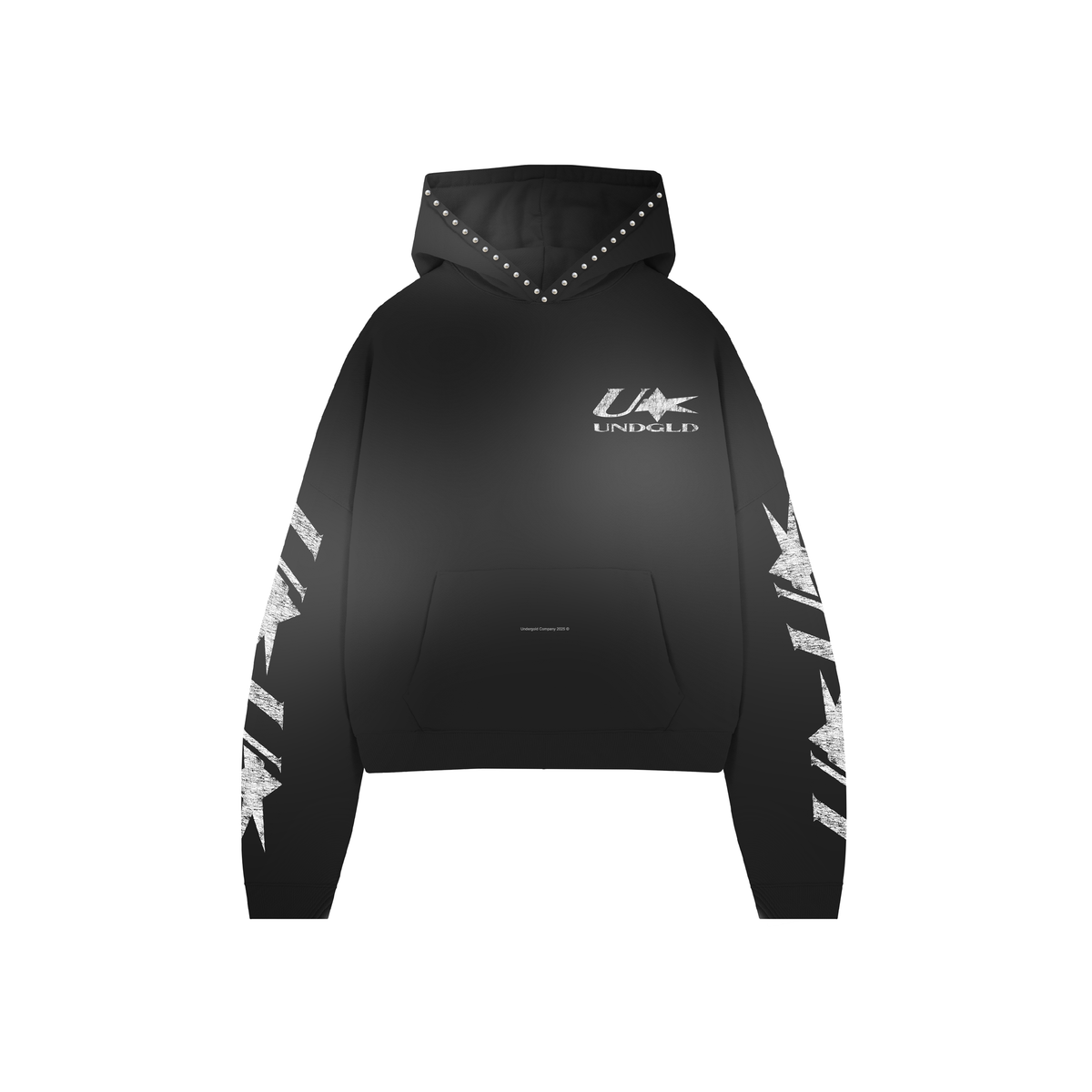 UNDERGOLD| AGNUS DEI U STAR HOODIE SMOKEY BLACK