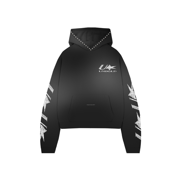 UNDERGOLD| AGNUS DEI U STAR HOODIE SMOKEY BLACK