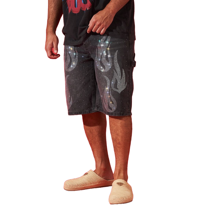 DUAA| THRIVING FLAME STONE DENIM SHORT