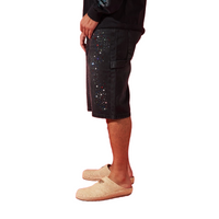 DUAA| SUPPLICATION STONE BLACK DENIM SHORTS