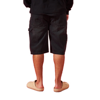DUAA| SUPPLICATION STONE BLACK DENIM SHORTS