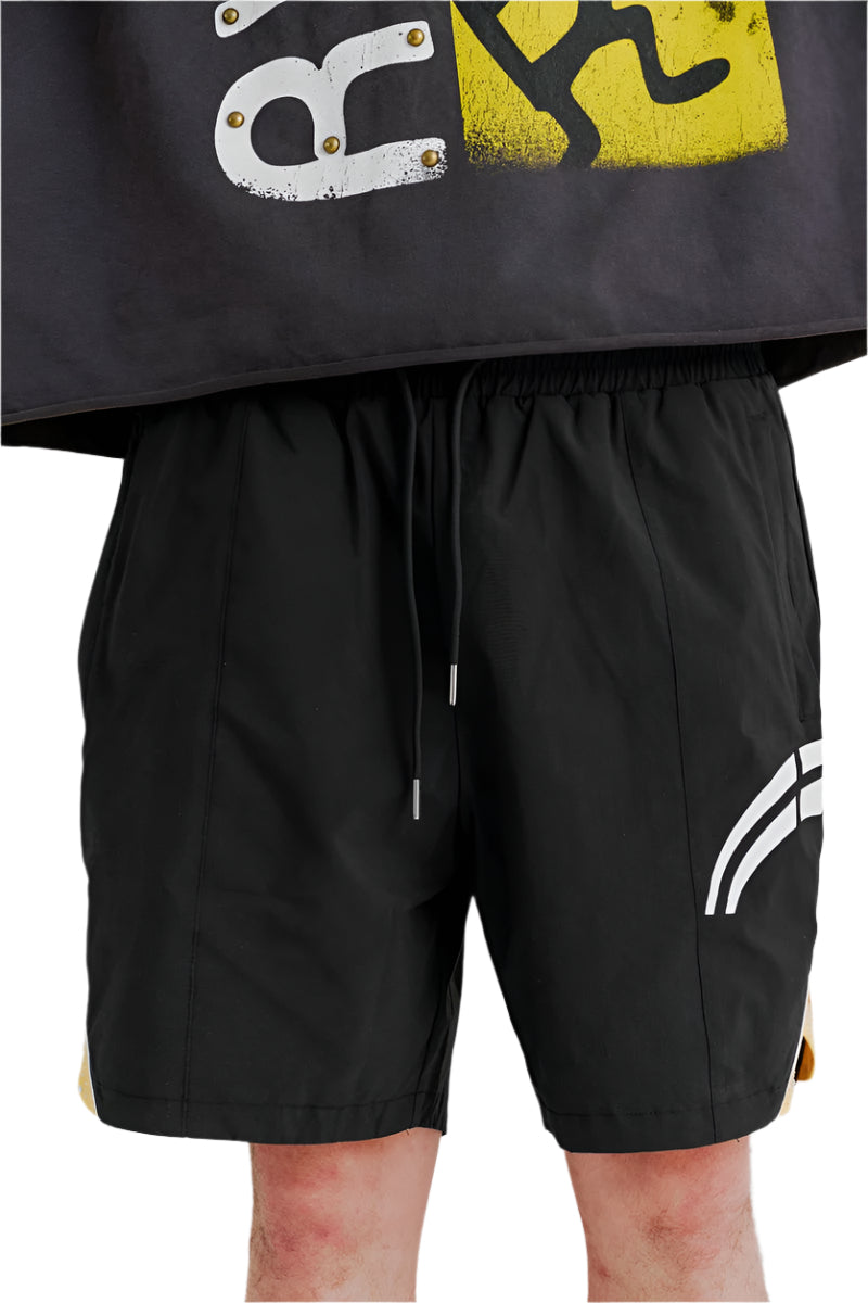 RVS LABS| ASTRAL SHORTS BLACK/YELLOW