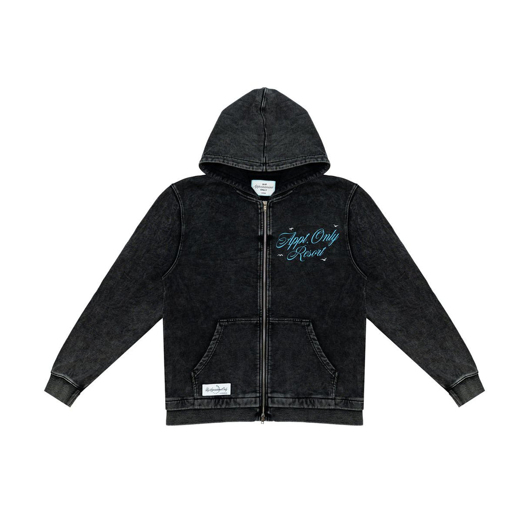 BY APPT ONLY| APPT RESORT ZIP UP HOODIE BLACK