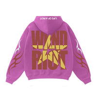 WKND RIOT| RIOT LIFESTYLE ZIP UP HOODIE PINK