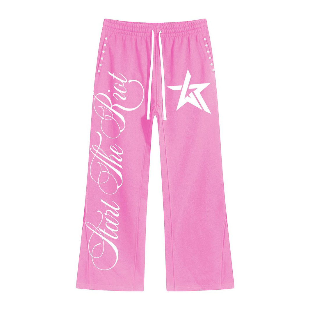 WKND RIOT| START THE RIOT SWEATPANTS PINK