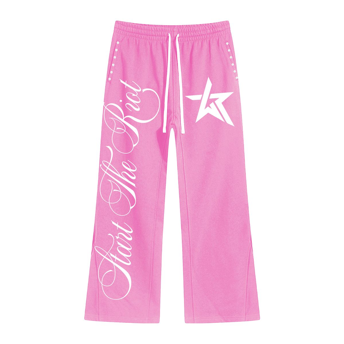 WKND RIOT| START THE RIOT SWEATPANTS PINK
