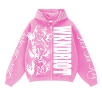 WKND RIOT| START THE RIOT HOODIE PINK