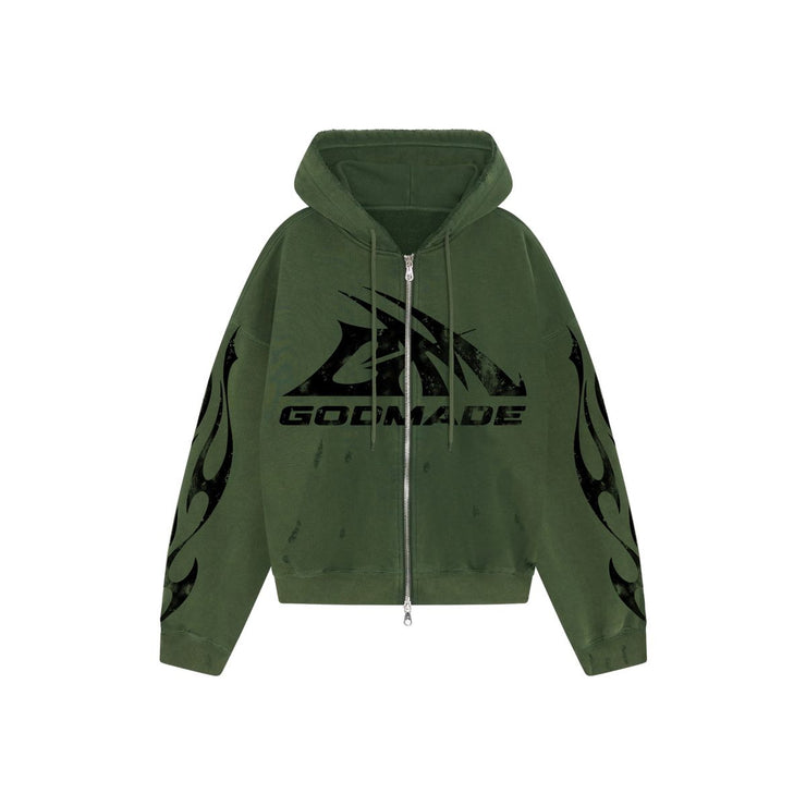GODMADE| LOGO ZIP HOODIE