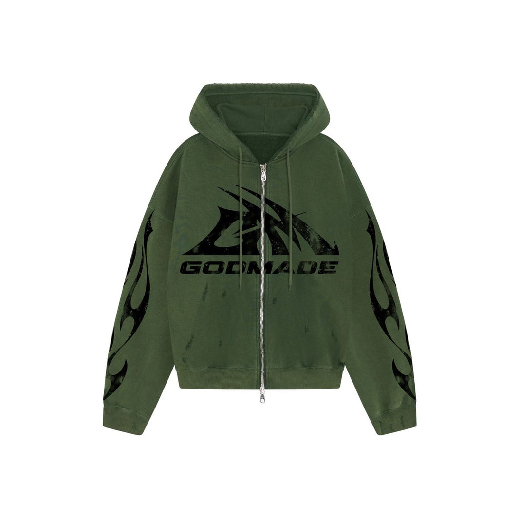 GODMADE| LOGO ZIP HOODIE