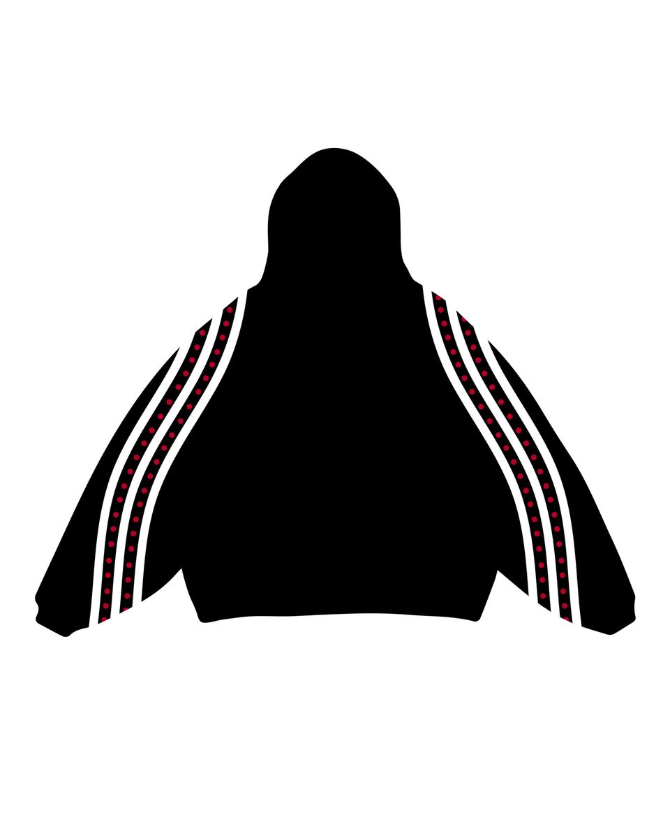 RED LETTERS| C1N X HOODIE BLACK