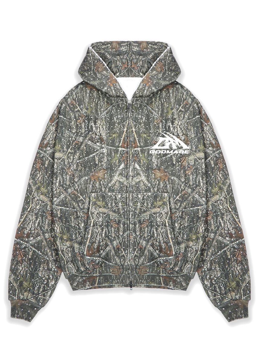 GODMADE| FOREST CAMO ZIP UP