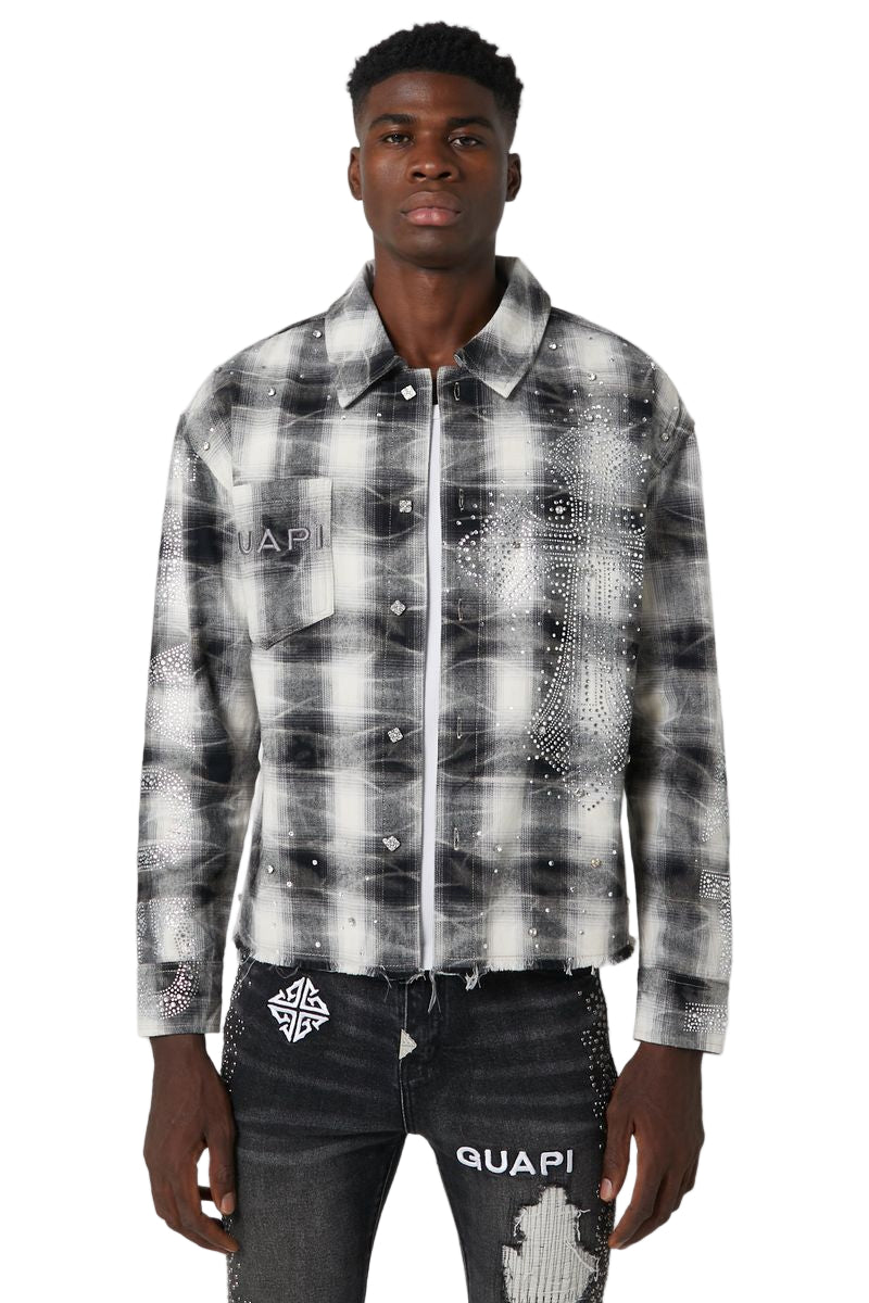 GUAPI| CLOUD GREY CROSS FLANNEL