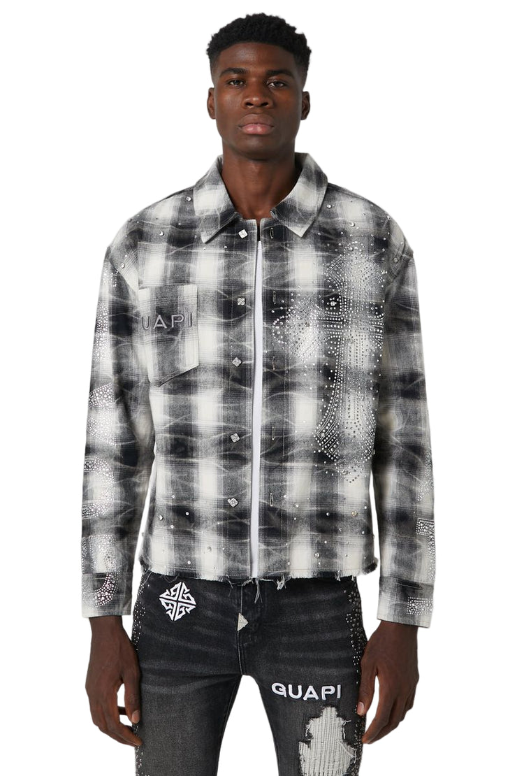 GUAPI| CLOUD GREY CROSS FLANNEL