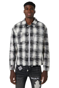 GUAPI| CLOUD GREY CROSS FLANNEL