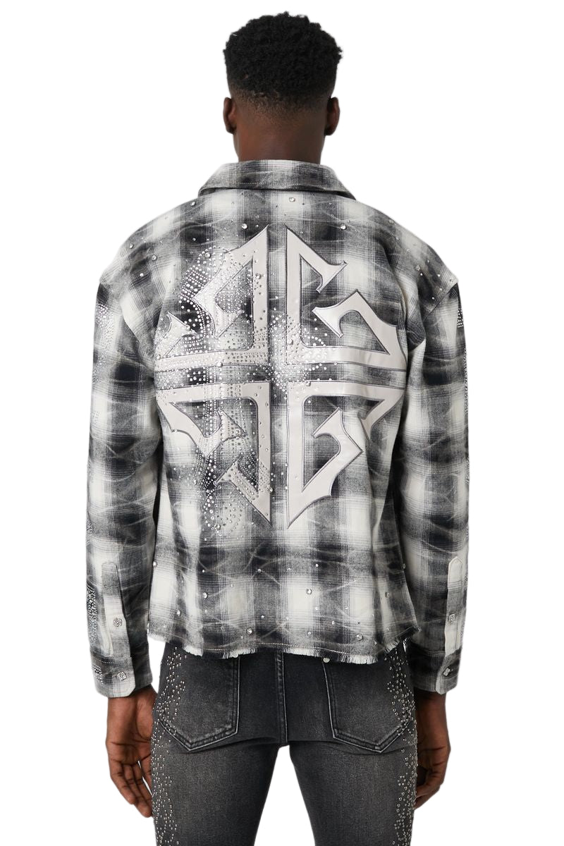 GUAPI| CLOUD GREY CROSS FLANNEL