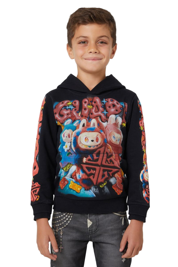 GUAPI| KIDS BLACK CANDY RIOT HOODIE