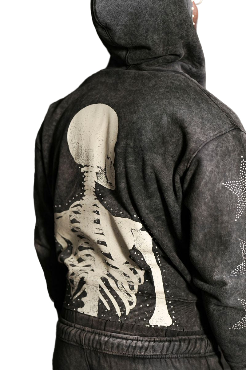 ELITE| SKULL PREMIUM HEAVY GSM FLEECE ZIP UP