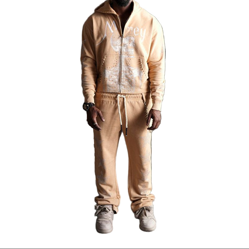 ELITE| SKULL PREMIUM HEAVY GSM PANTS BONE