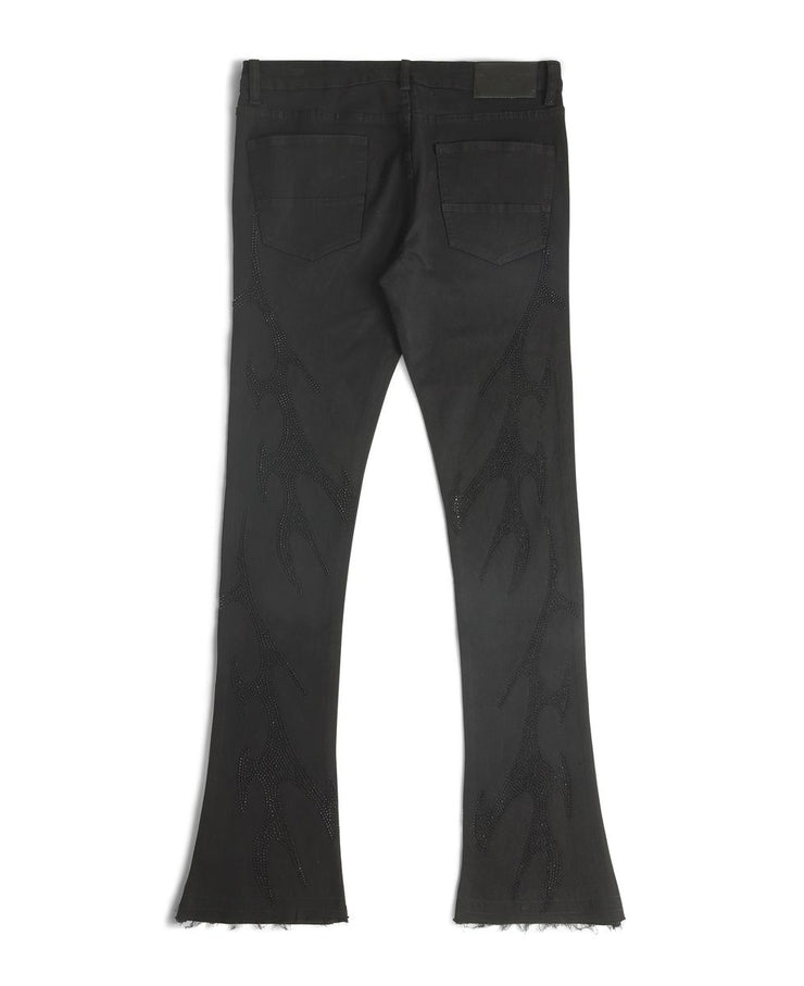 SUPPLY| CHAOS BLACK STACKED JEAN