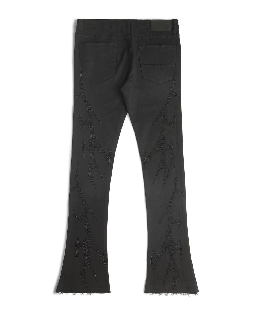 SUPPLY| CHAOS BLACK STACKED JEAN