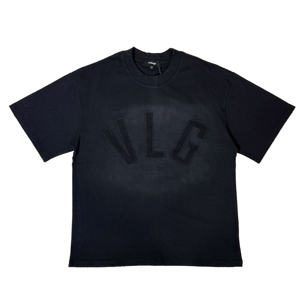 VILLAGE| TONAL DISTRESSED TEE BLACK