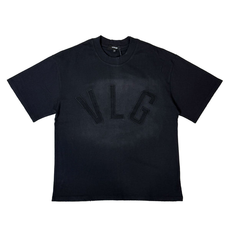 VILLAGE| TONAL DISTRESSED TEE BLACK