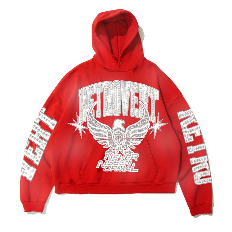 RETROVERT| RHINESTONE NEVER BEEN NORMAL HOODIE