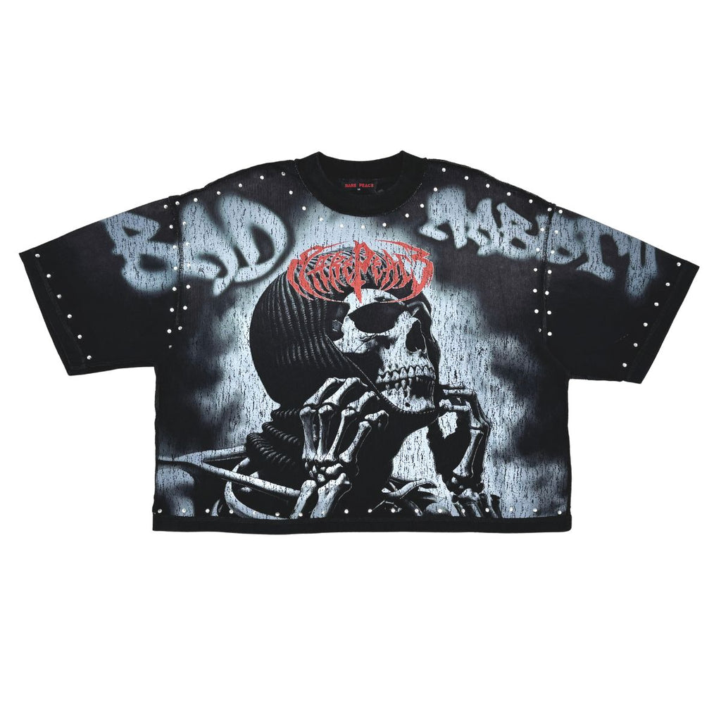 RARE PEACE| DEAD DREAMS WASHED RHINESTONE TEE