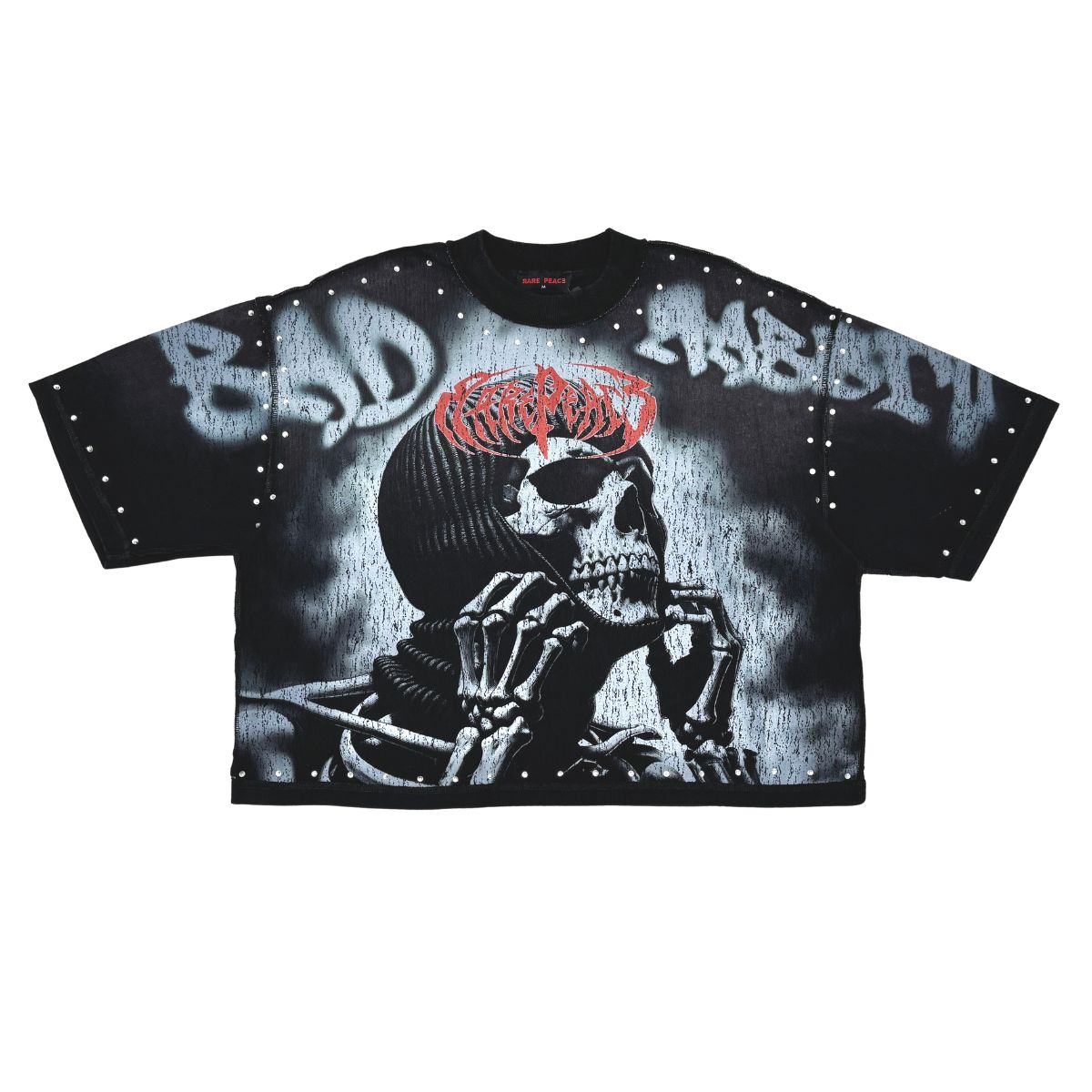 RARE PEACE| DEAD DREAMS WASHED RHINESTONE TEE