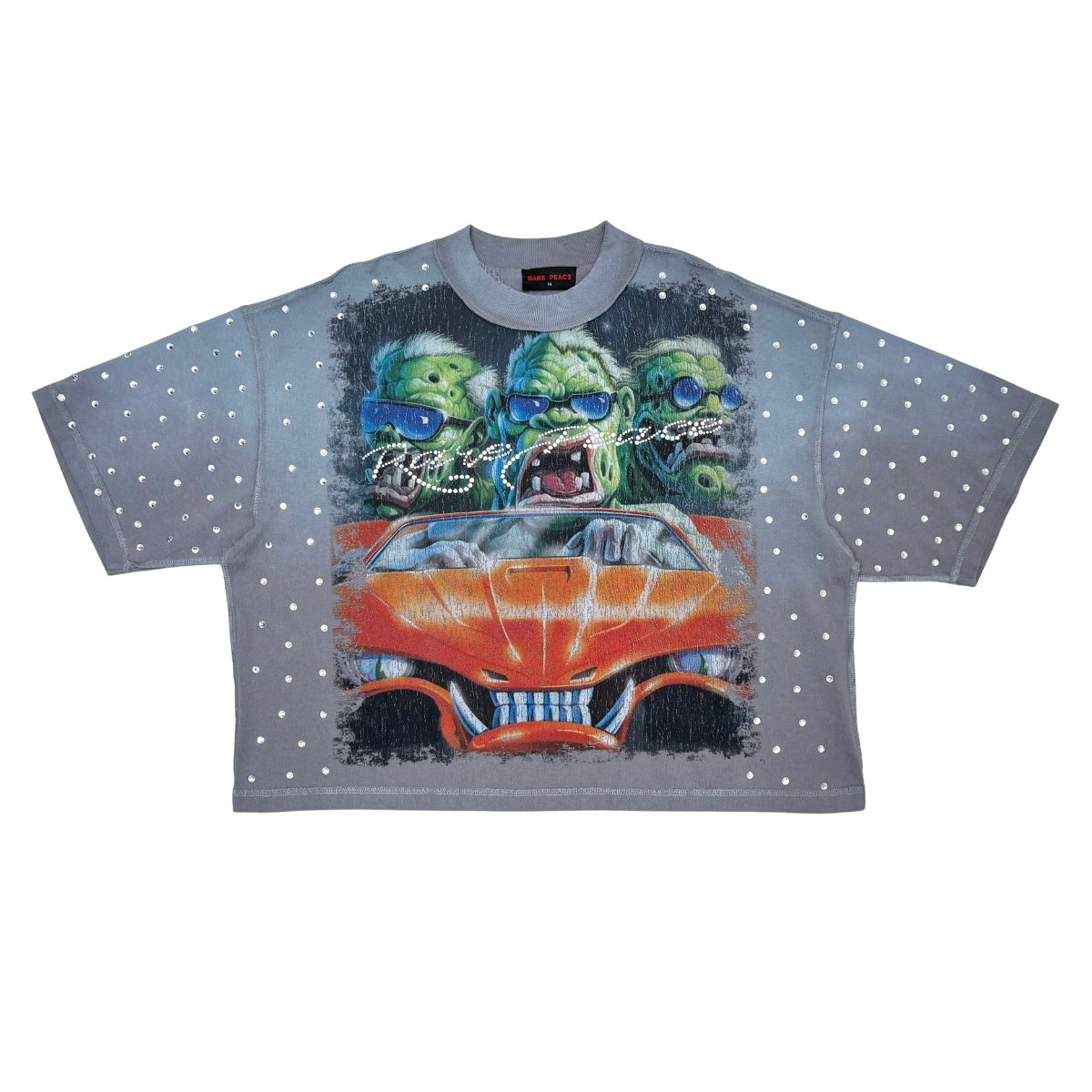 RARE PEACE| MONSTER RIDE RHINESTONE TEE