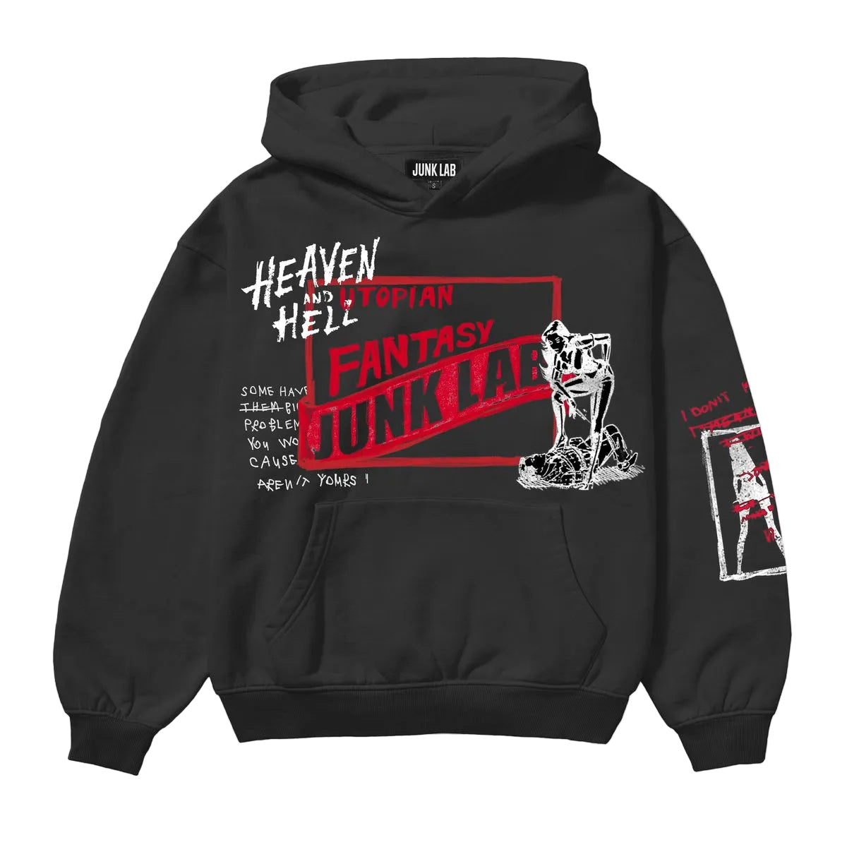 JUNK LAB| UTOPIAN HOODIE BLACK