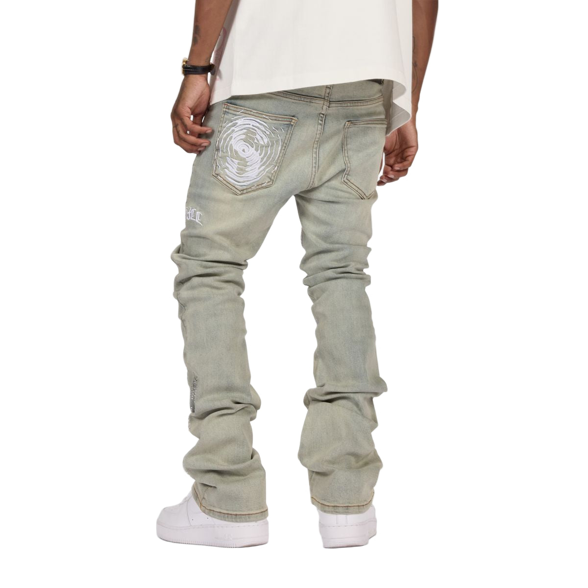 SUGARHILL| BURN PIT RHINESTONE STACKED DENIM