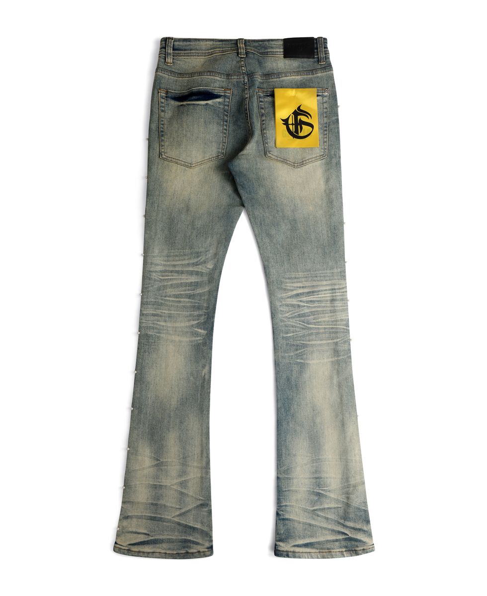 GFTD LA| FLAMING TOURS MEDIUM WASH DENIM