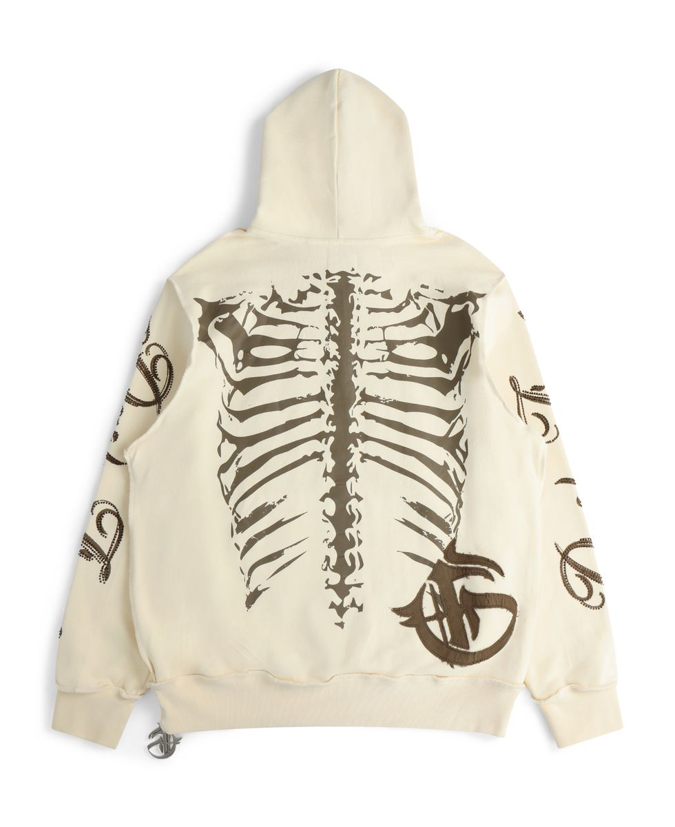 GFTD| DARK TIMES BONE HOODIE