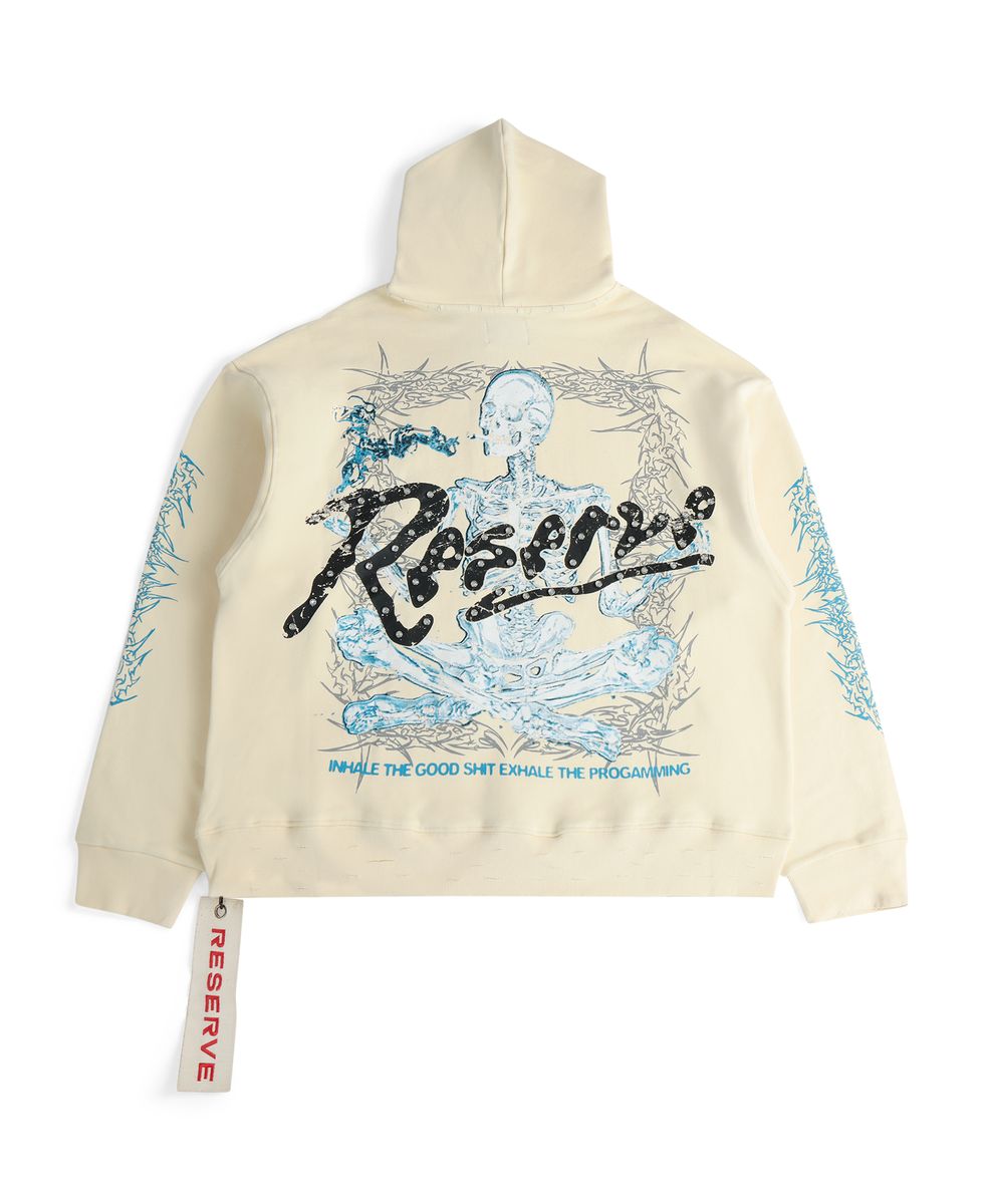 RESERVE| INHALE EXHALE BONE HOODIE