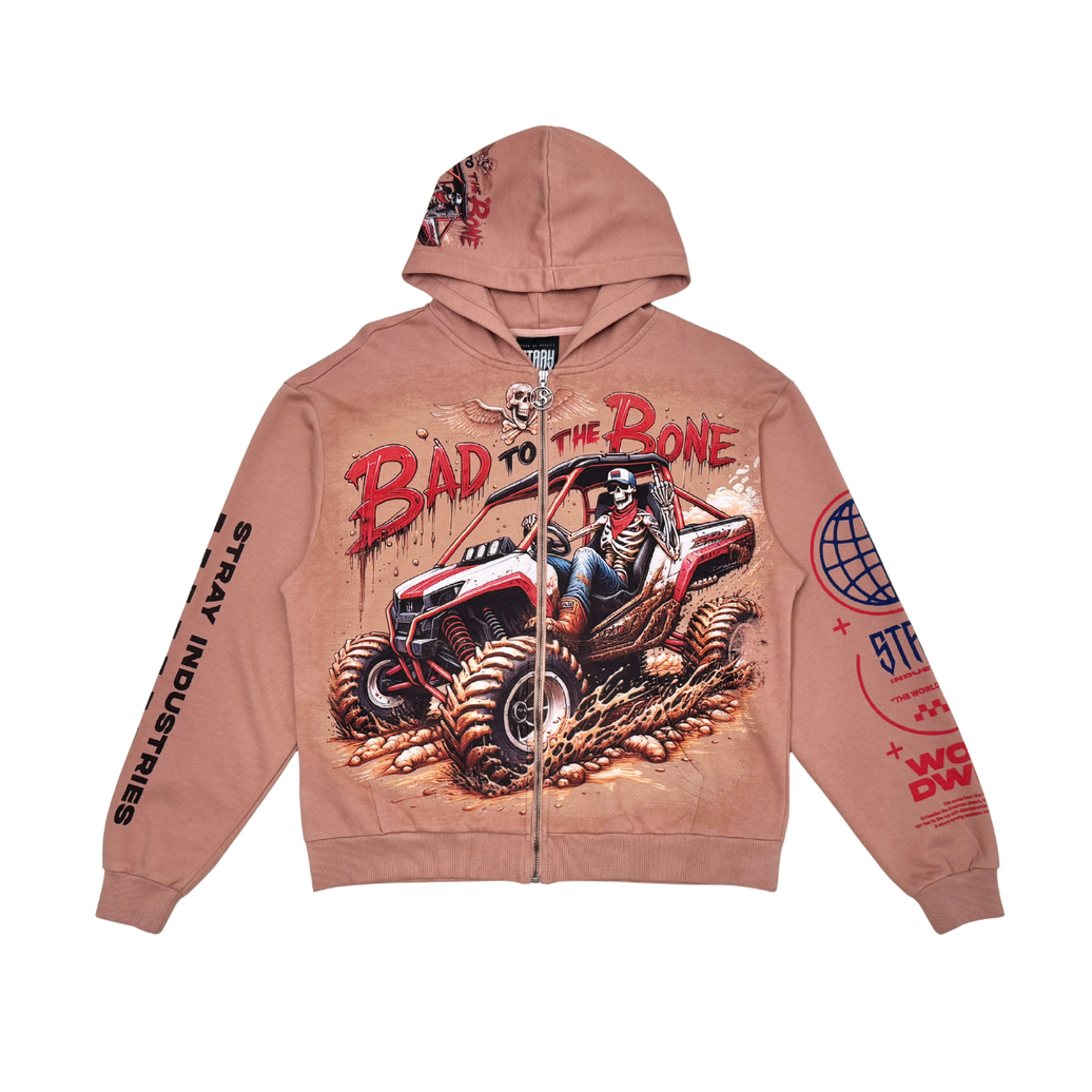 STRAY| FULL-ZIP BAD TO THE BONE HOODIE