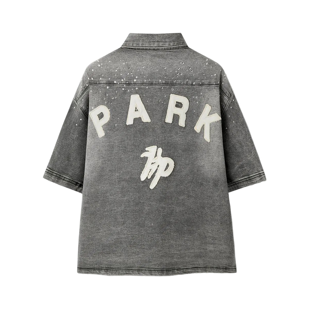 HYDE PARK| STUDDED PARK DENIM WORK SHIRT GREY